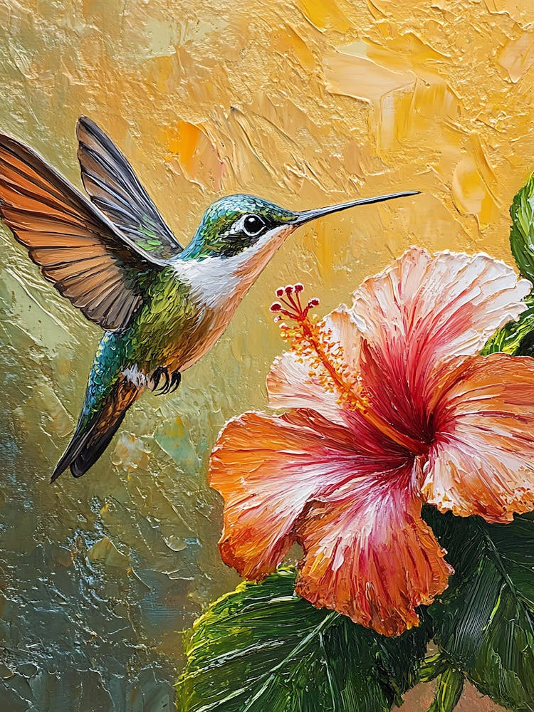 Hummingbird Loves Hibiscus 1