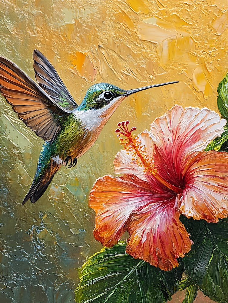 Hummingbird Loves Hibiscus 1