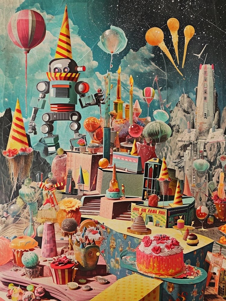 Retro Robot Kitsch Birthday Party 1