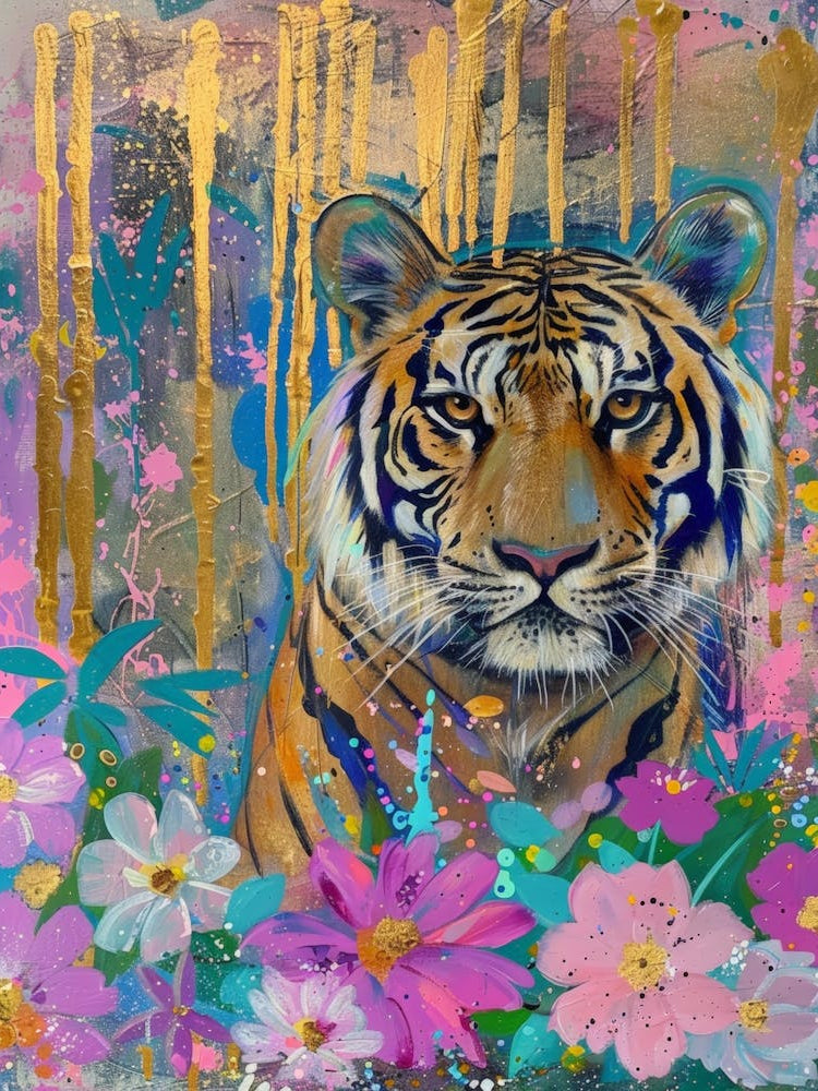 Tiger In Bloom 3