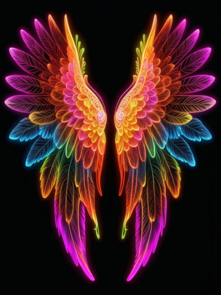 Neon Angel Wings 22