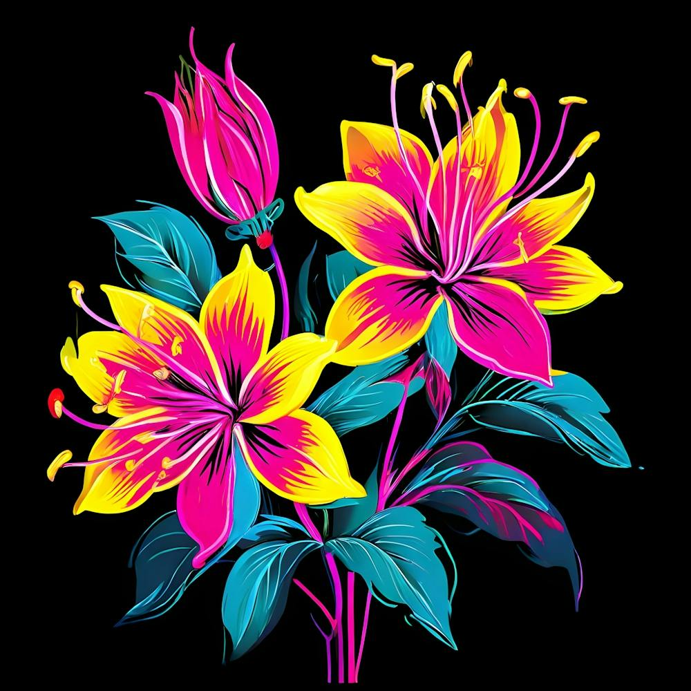 Neon Lilies