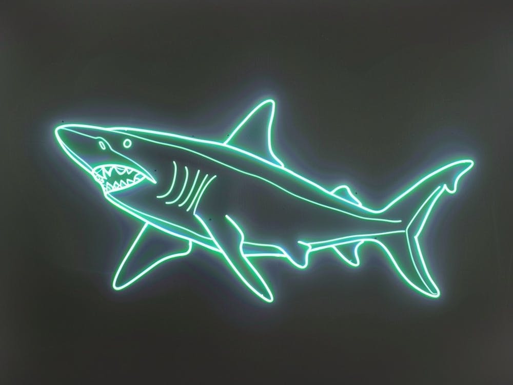 Green Scalloped Hammerhead Neon Shark 7