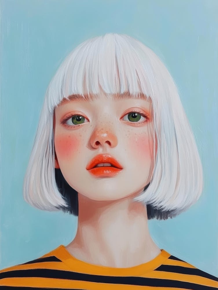 Girl With White Hair 4