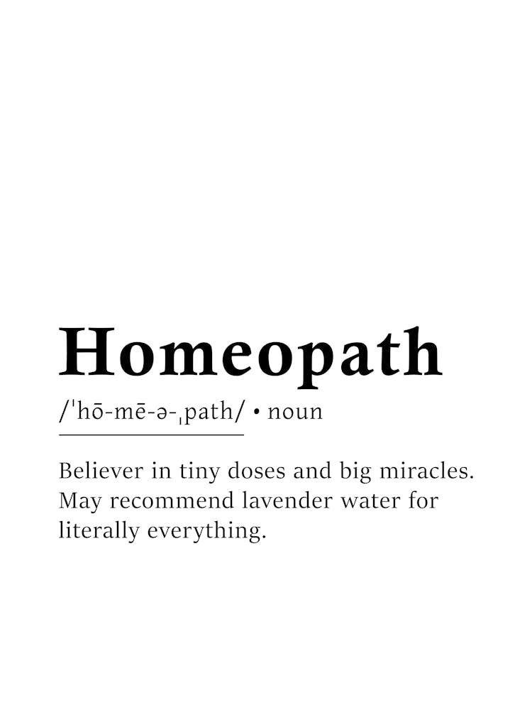 Homeopath Definition Poster - Dictionary