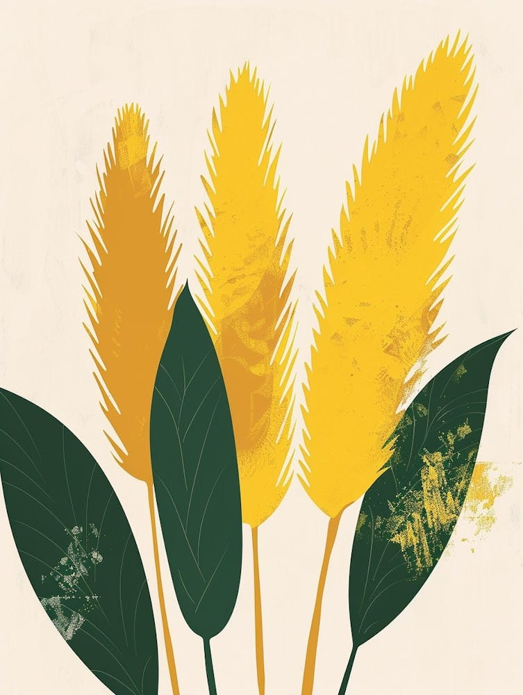 Sago Palm Plant Minimalist Illustration 5