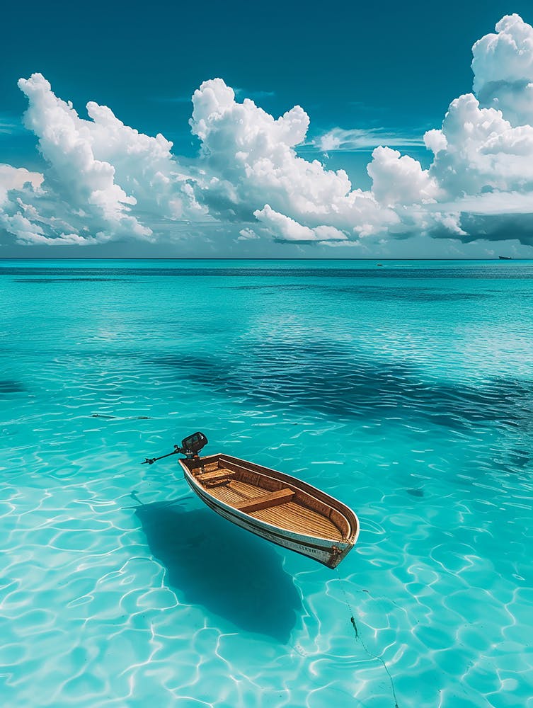 Boat In Blue Water