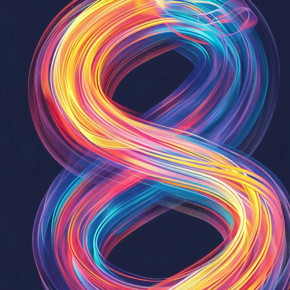 Abstract Of The Number 8