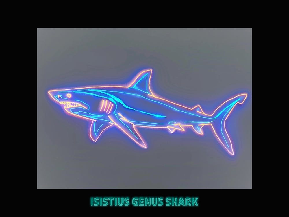 Neon Isistius Genus Shark 3 Poster