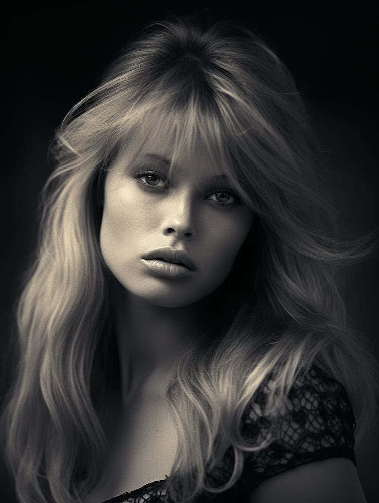 Black And White Photograph Of Brigitte Bardot 1