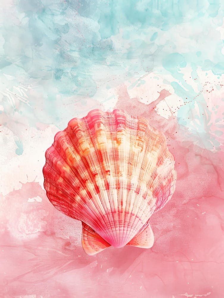 Watercolor Sea Shell