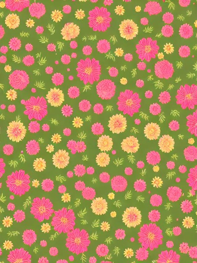 Cypress 2 Repeat Retro Flower