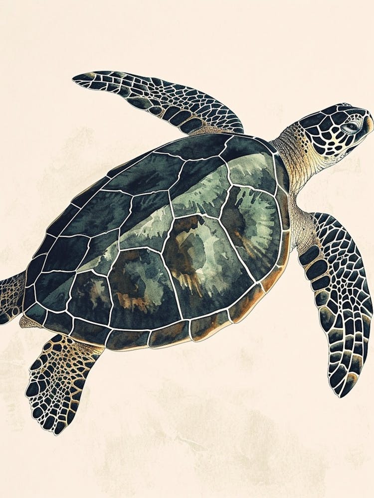 Isolated Sea Turtle 2