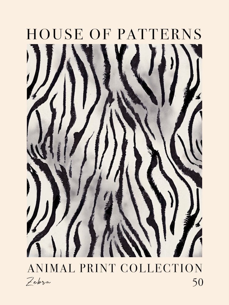 House Of Patterns Zebra Animal Print Pattern 2