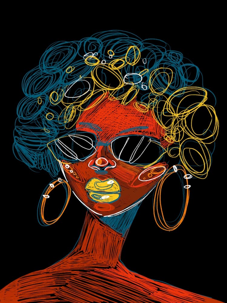 Afro-American Woman With Sunglasses