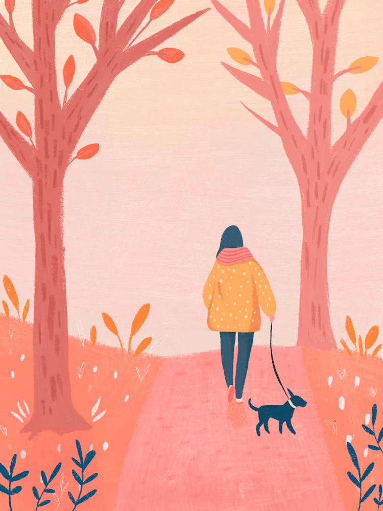 Walk In The Park With A Dog