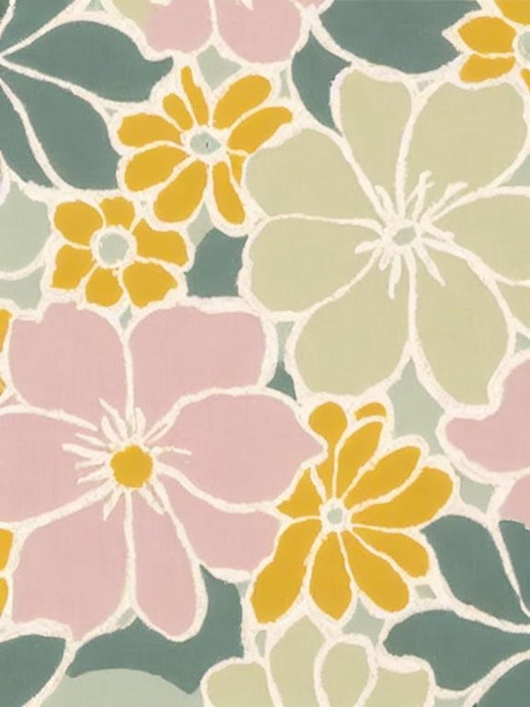 Violet Pastel Floral 1 Flower