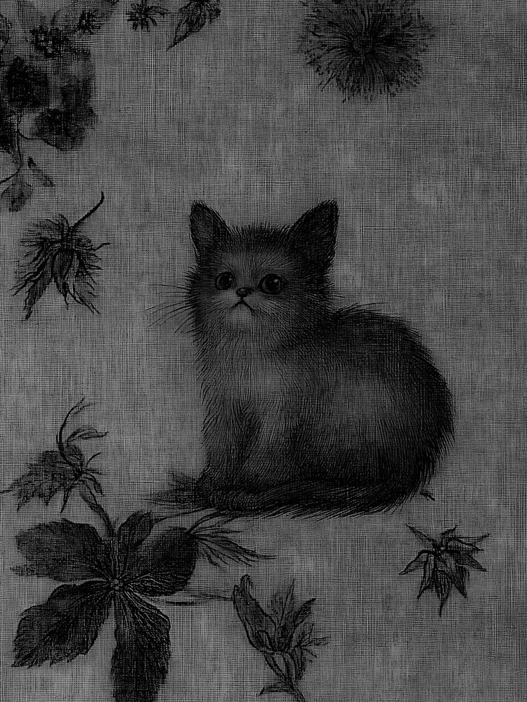 Cat In A Flower