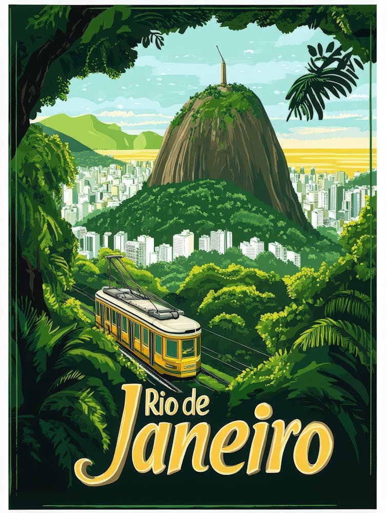 Aihrgdesign A Mid Century Modern Travel Poster For Rio De Janeiro 3