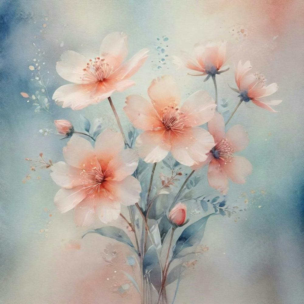 Pink Flowers In A Vase 2