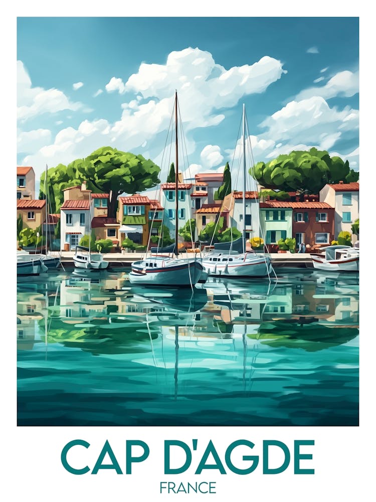 Affiche de voyage Cap D Agde 1
