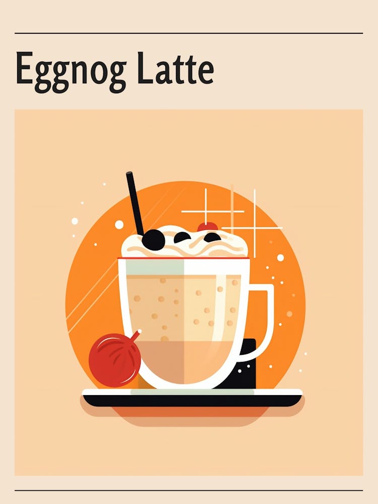 Eggnog Latte Midcentury Modern Poster