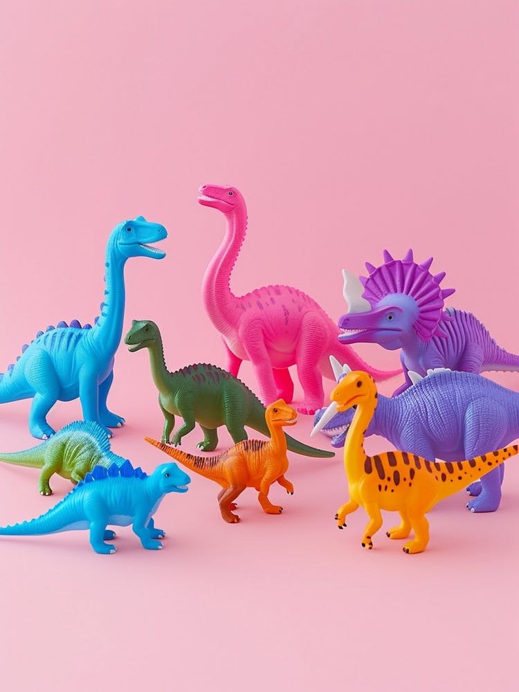 Colourful Toy Dinosaur Friends 4