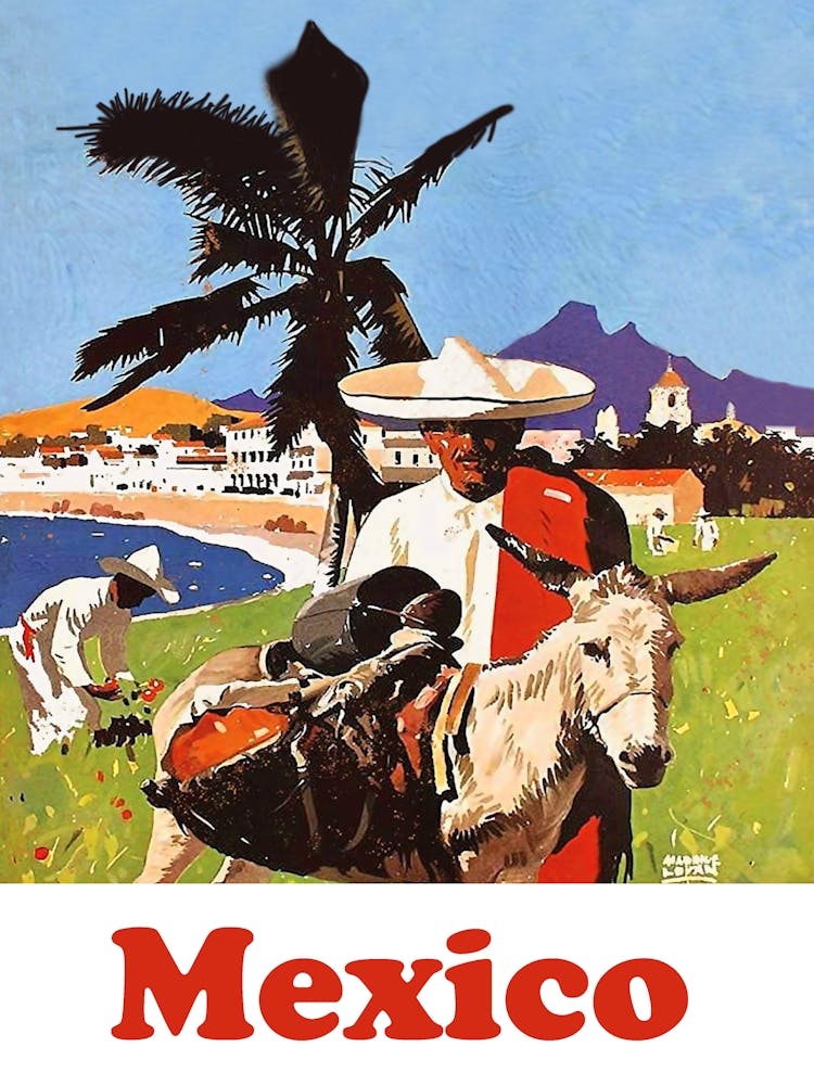 Mexico, Man With A Donkey