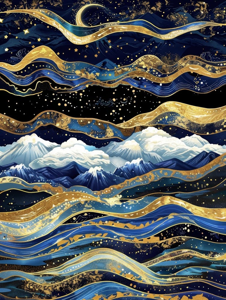 Mountains At Night 1