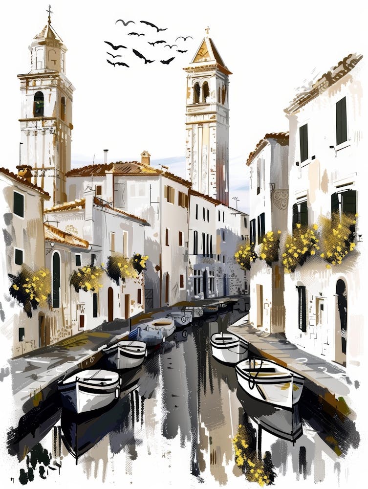 Watercolor Of Venice