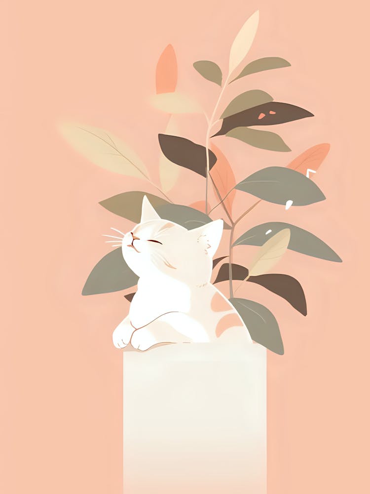 Cat In A Pot 1