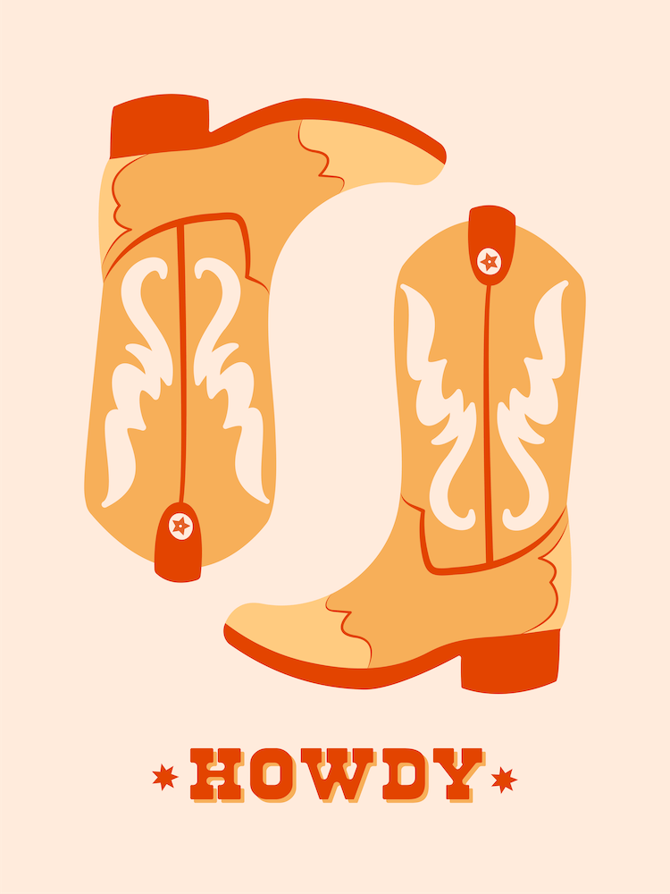 Howdy Western Cowboy Boots