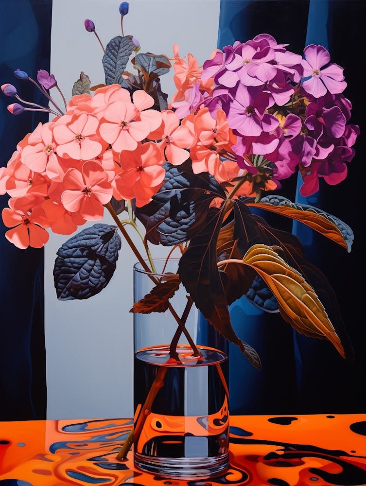 Surreal Florals Phlox Flower Painting