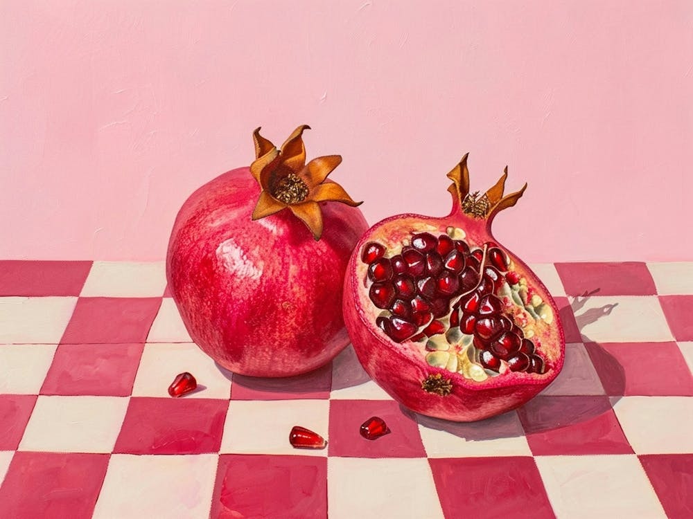 Pomegranate Pink Checkerboard 4