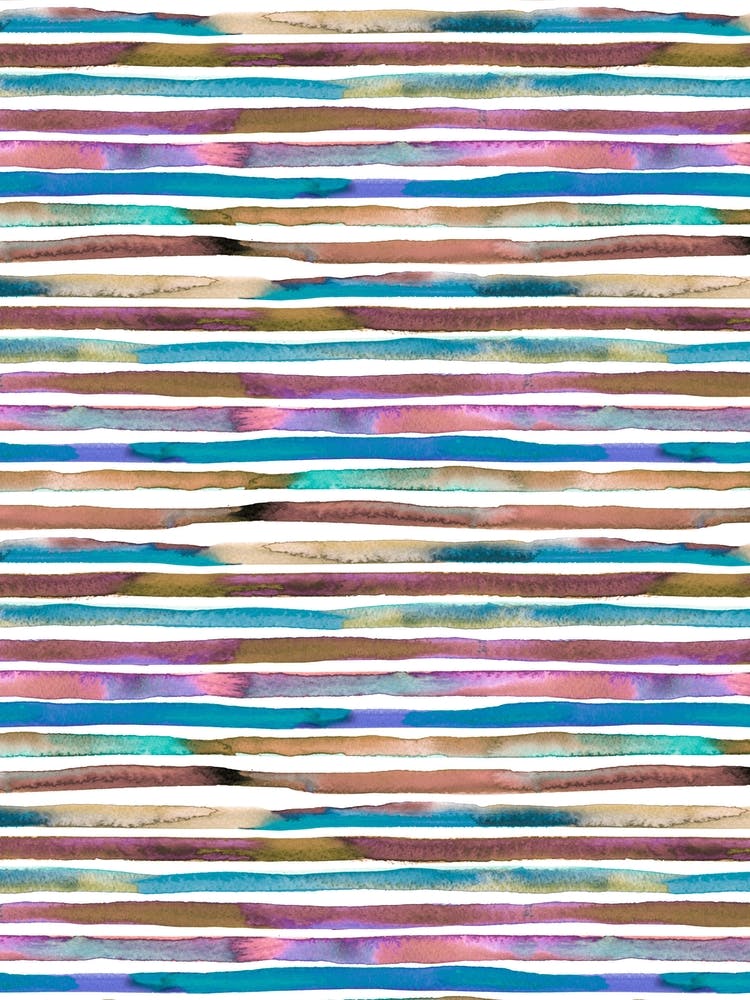 Watercolor Stripes Blue Purple 2
