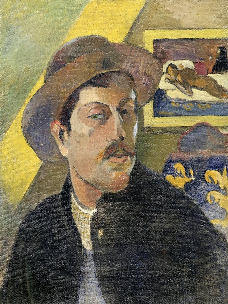 Self Portrait In A Hat (1893), Paul Gauguin