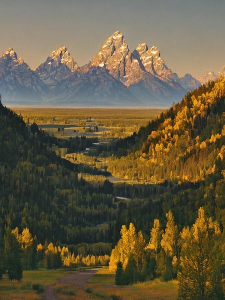 Grand Teton National Park 2 United States Of America Vintage-Poster