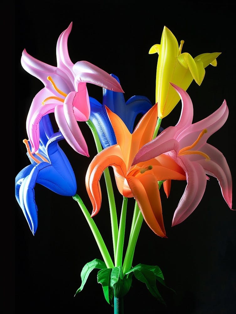 Helle aufblasbare Blumen Akelei 4