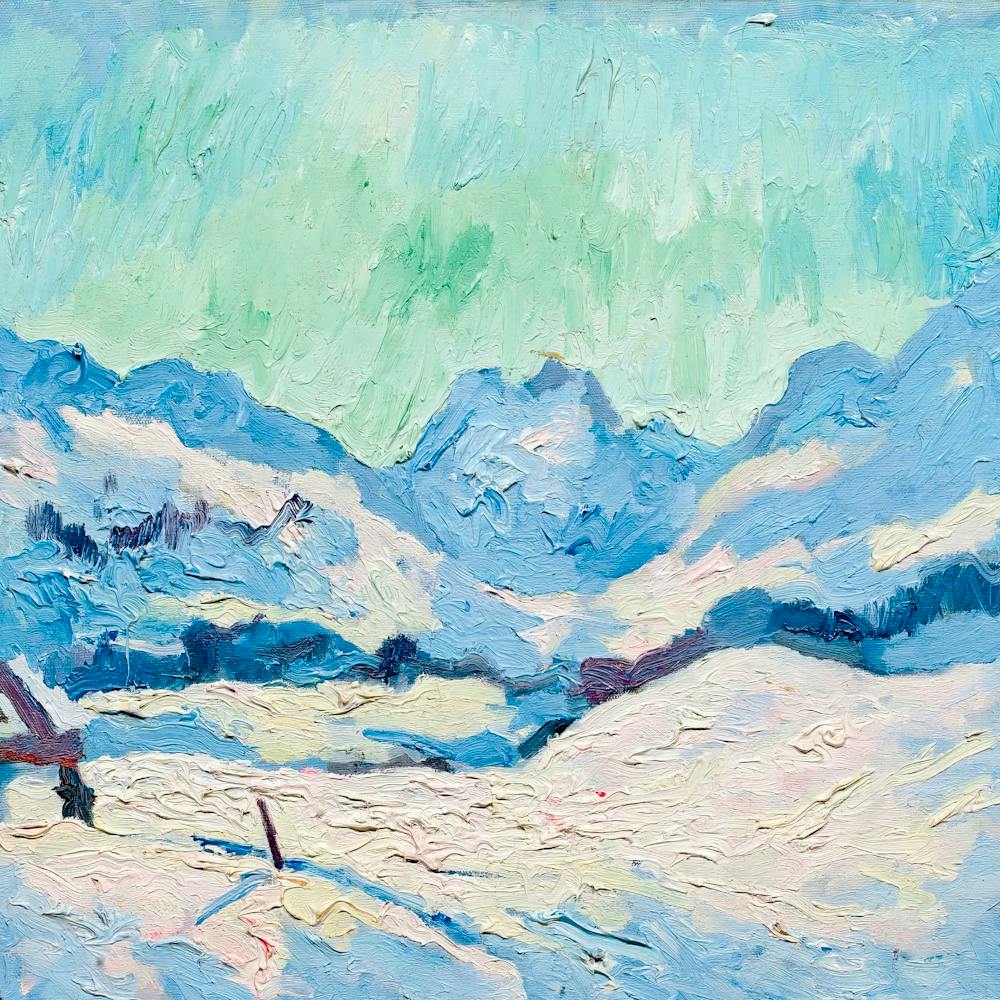 Giovanni Giacometti Winterlandschaft Bei Maloja Mit Blick Ins Fornotal