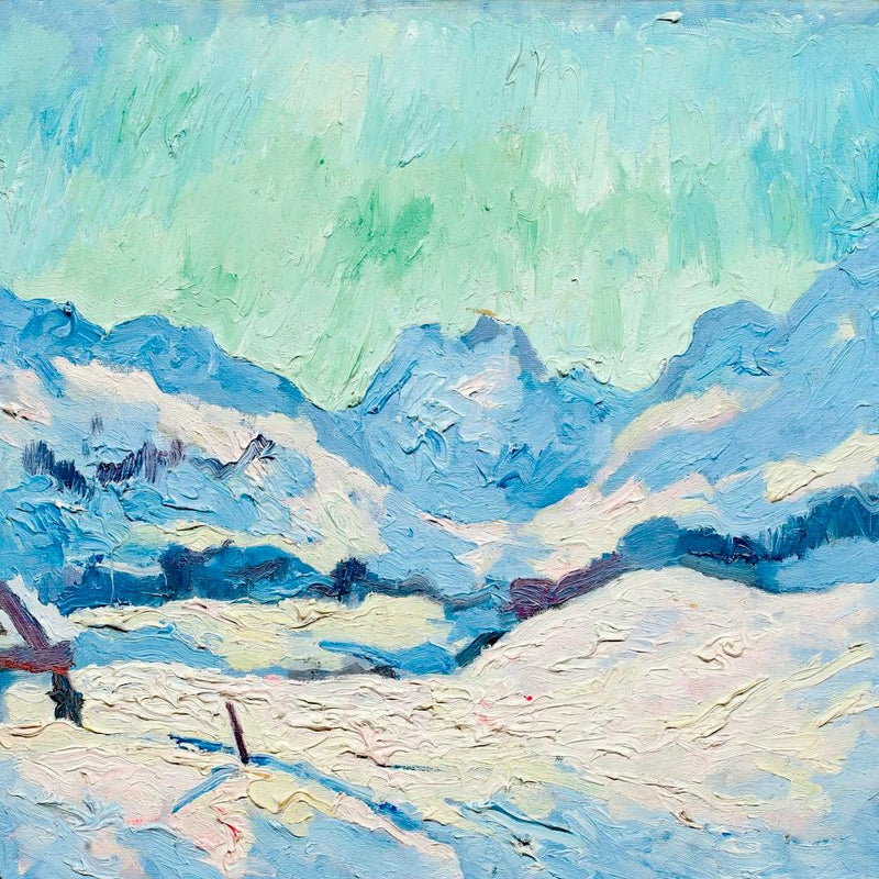 Giovanni Giacometti Winterlandschaft Bei Maloja Mit Blick Ins Fornotal