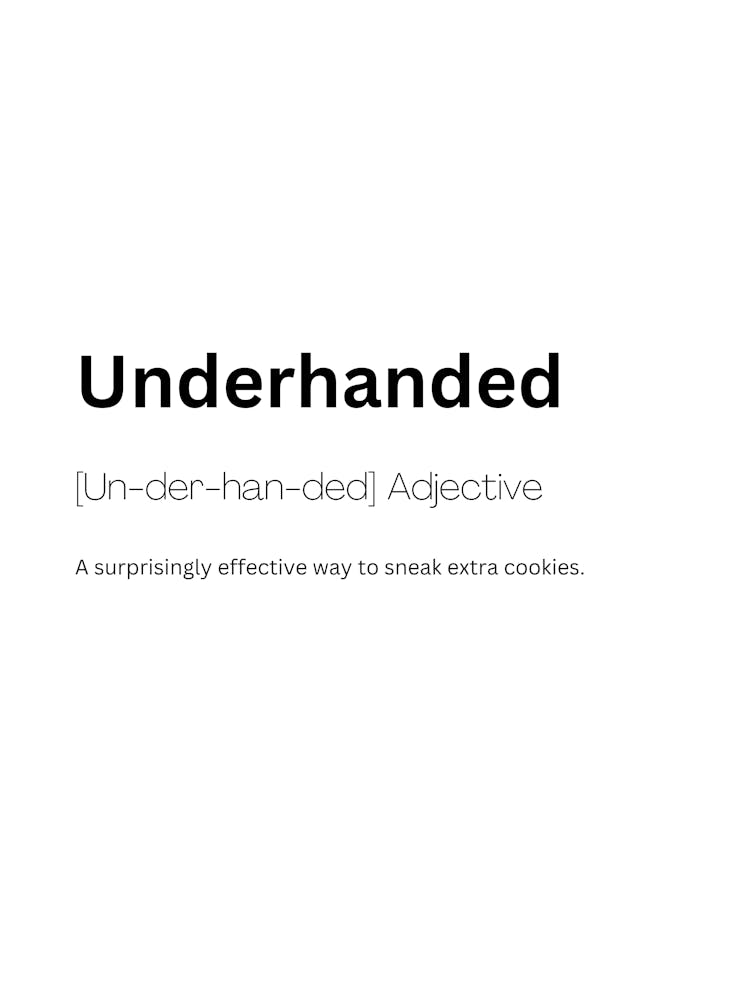 Underhanded Definition Meaning