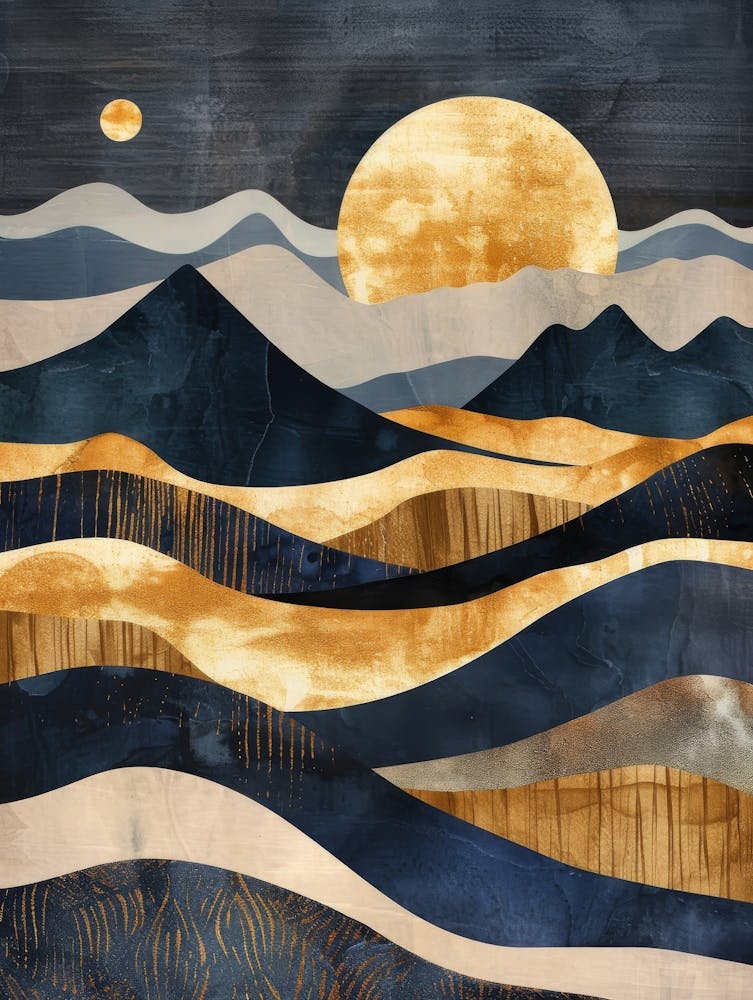 Moonlight In The Mountains Canvas Print