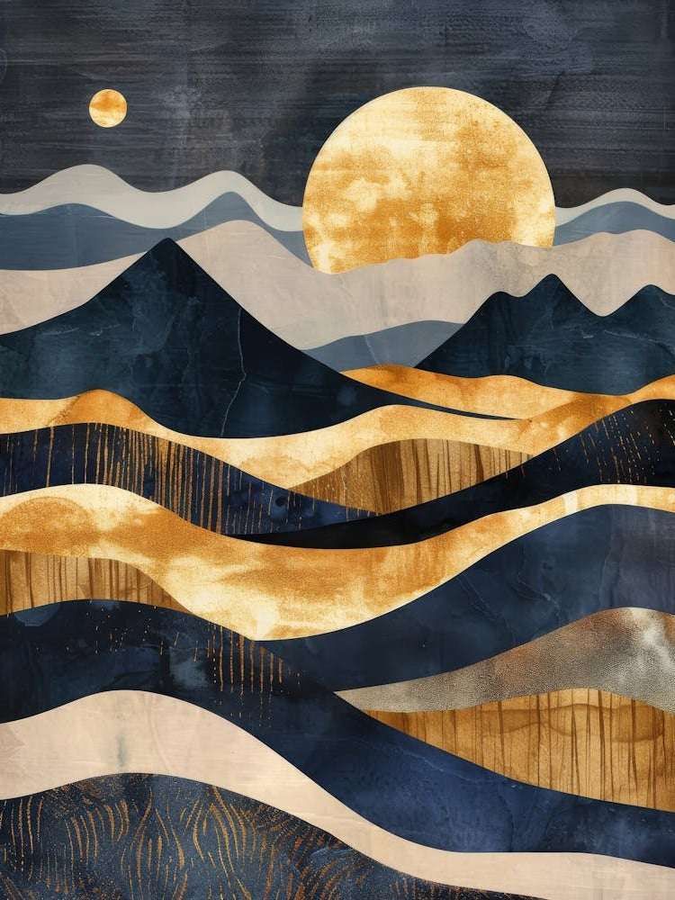 Moonlight In The Mountains Canvas Print