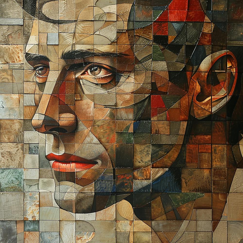 Mosaic Portrait Of A Man 2