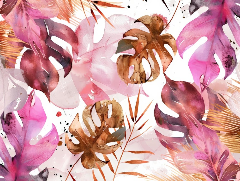 Watercolor Tropical Leaves 11