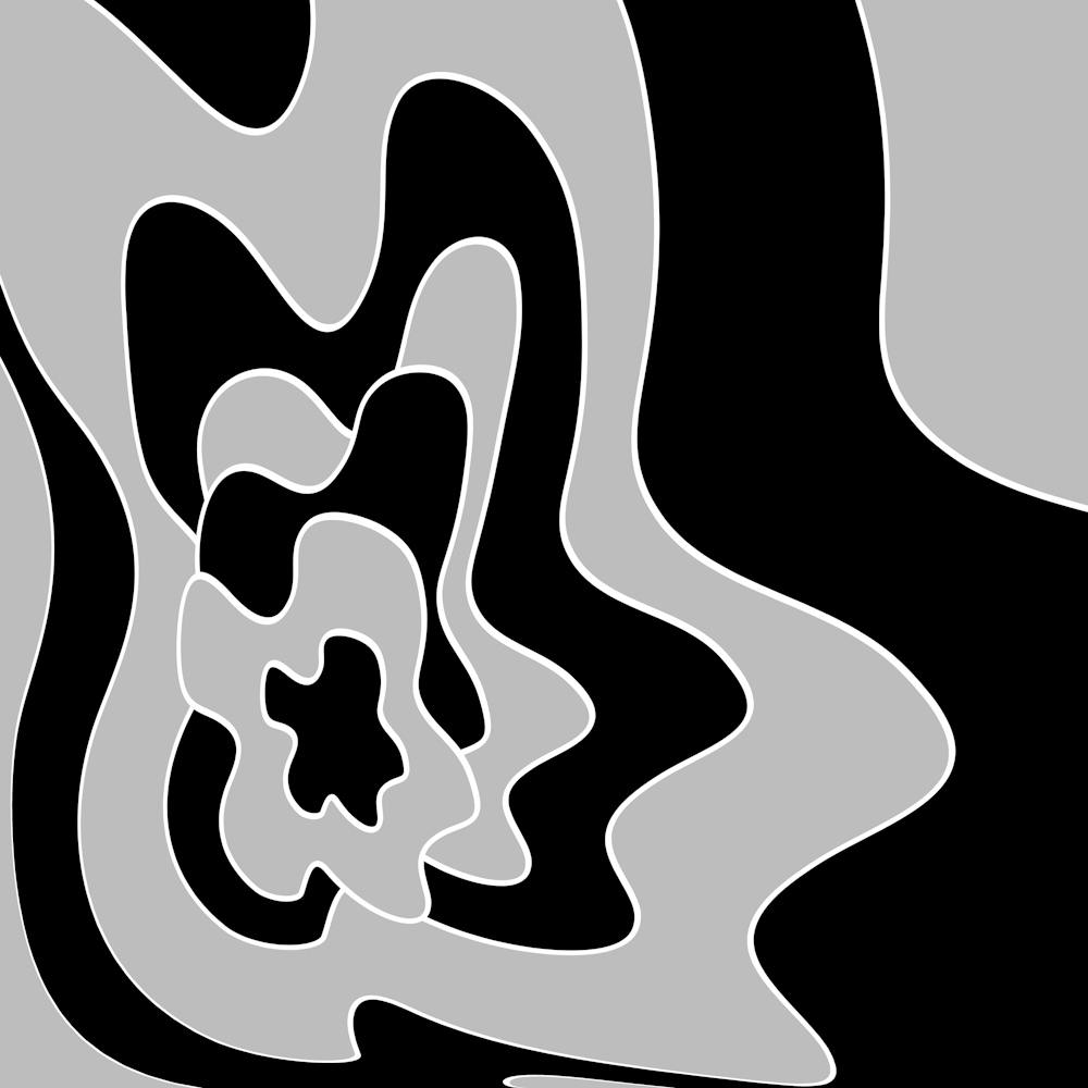 Abstract Black And White Painting