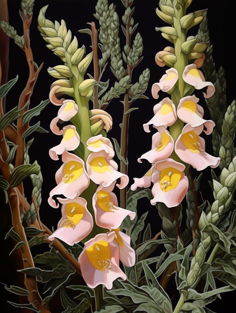 Foxglove 3 Flower Painting