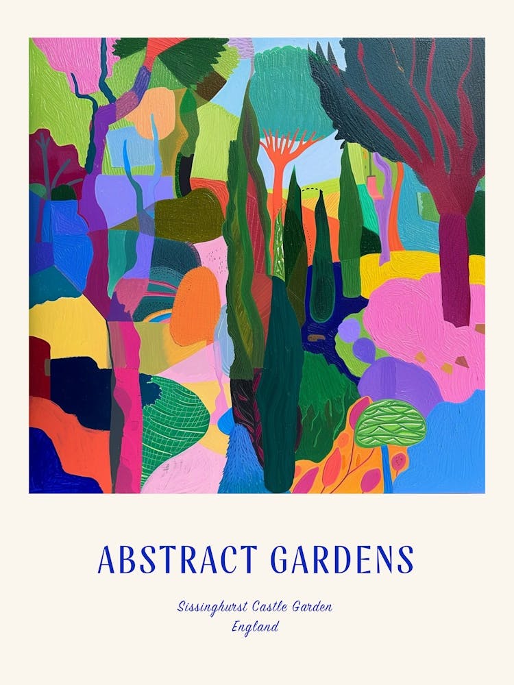Colourful Gardens Sissinghurst Castle Garden England 2 Blue Poster