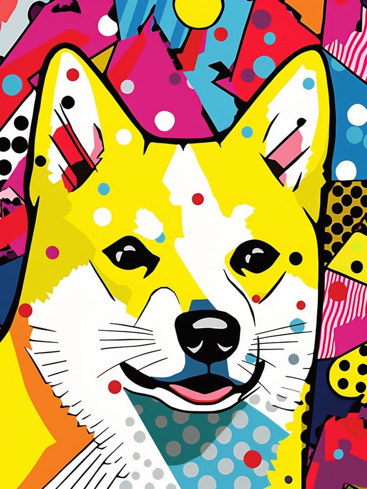 Cartoon Pop Art Shiba Inu 1