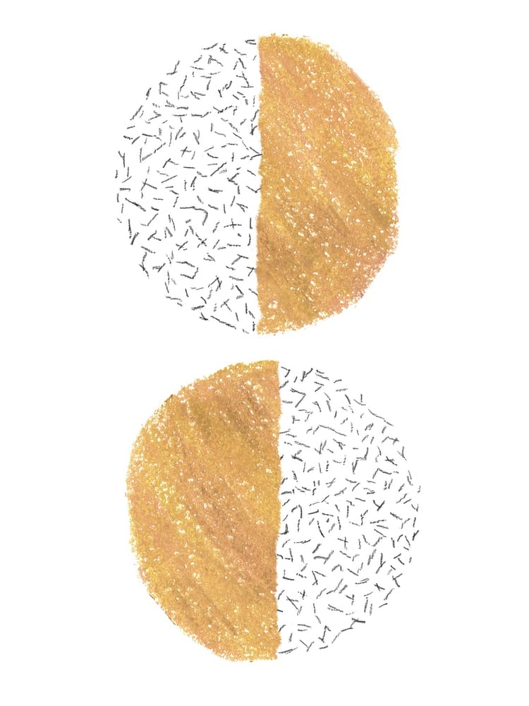 Mustard abstract shapes